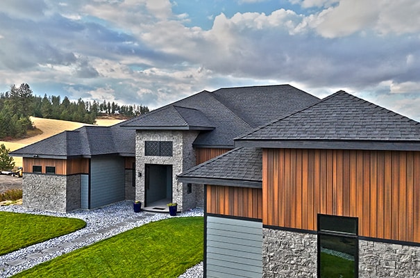 GAF asphalt shingle roof system in Spokane County.