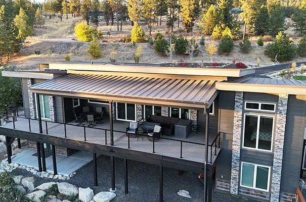 Metal roof system installation in Spokane County